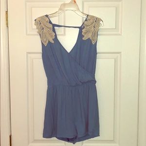 Sleeveless Sky blue Romper